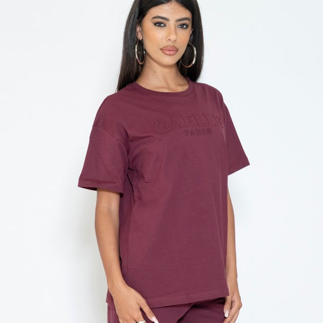 Gaelle Paris T-shirt con Logo in Rilievo