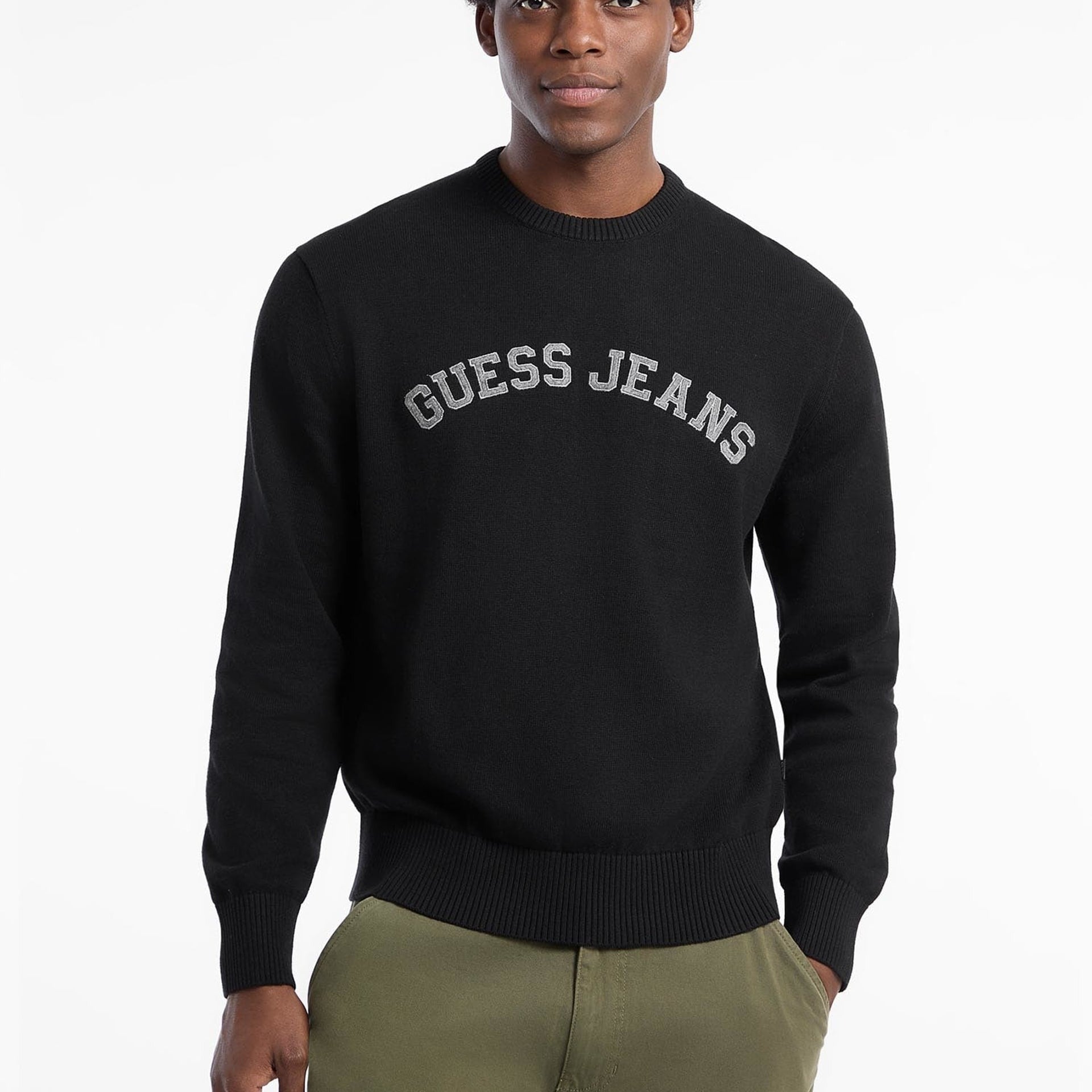 Guess Jeans Maglione con Logo Oversize
Nero
