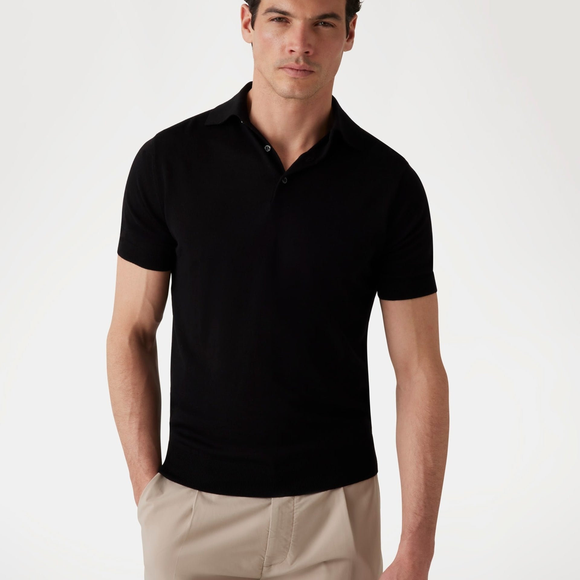 Guess Polo in Lana Nero