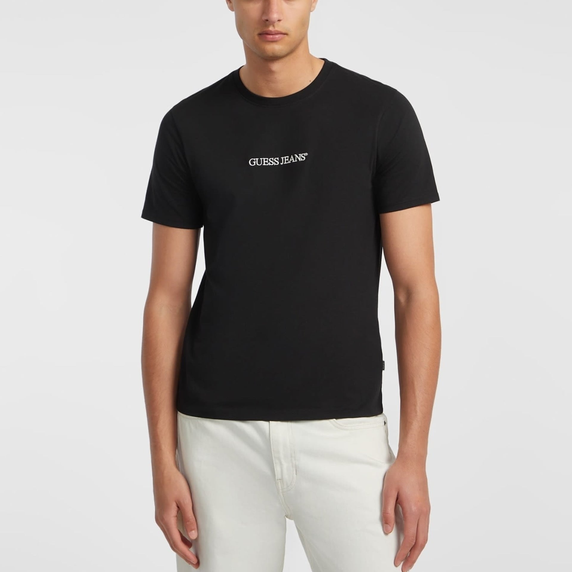 Guess T-shirt Vestibilità Slim con Logo Ricamato