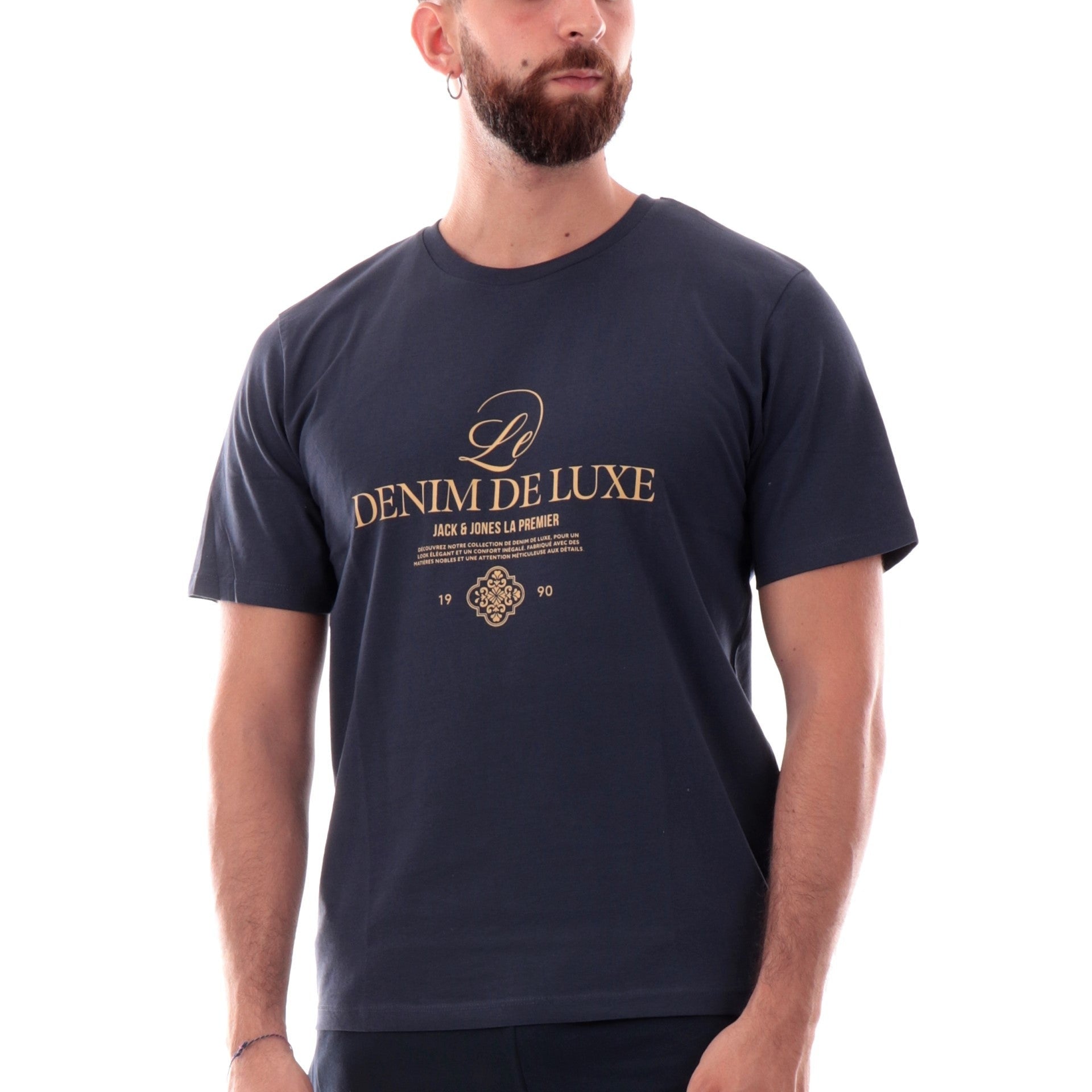 Jack & Jones T-shirt Girocollo con Maxi Stampa Deluxe