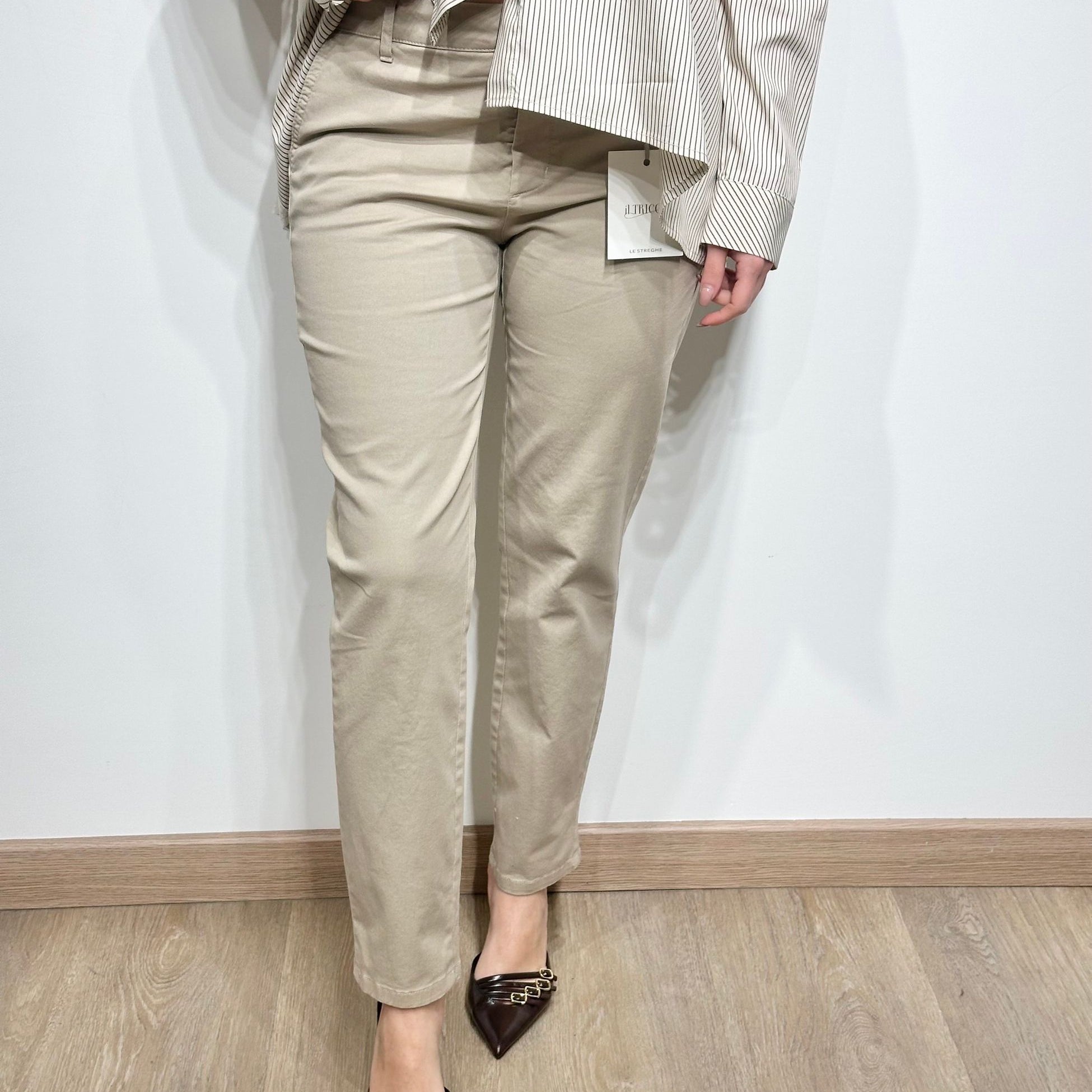 Le Streghe Pantalone con Tasche Trasversli