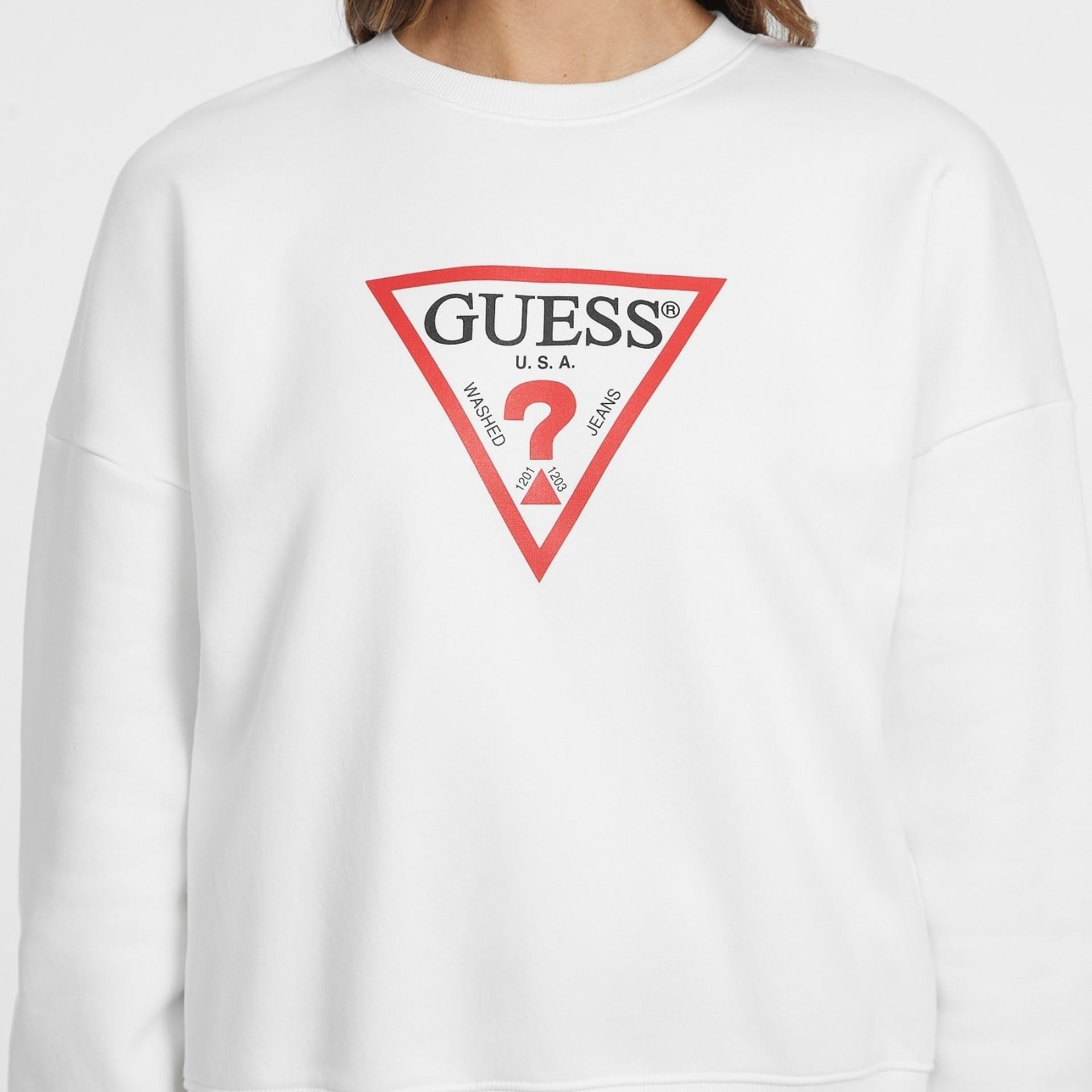 Guess Jeans Felpa Oversize con Logo Iconico
Bianco