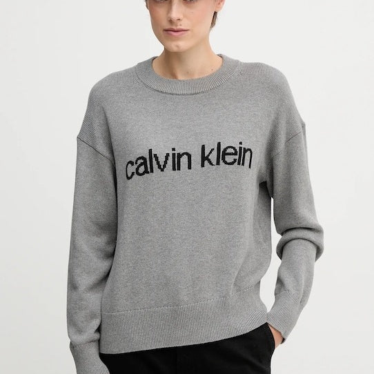 Calvin Klein Jeans Maglione con Logo in Cotone
Grigio
