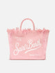 MC2 SAINT BARTH Borsa Vanity Regular Rosa in Canvas con Frange