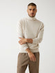 Guess Maglione Collo Alto Misto Lana Beige