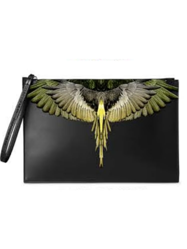 Marcelo Burlon Pochette County of Milan con Cinturino da Polso Nero/Giallo