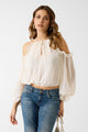 Guess Camicia Blusa in Chiffon Beige