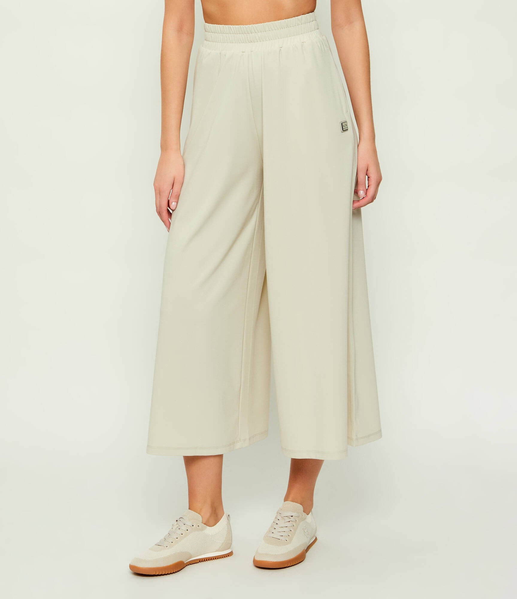 Armani Exchange Pantalone Tuta con Logo Beige