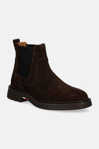 Tommy Hilfiger Stivaletto Light Hilfiger Suede Chelsea con Banda Elastica