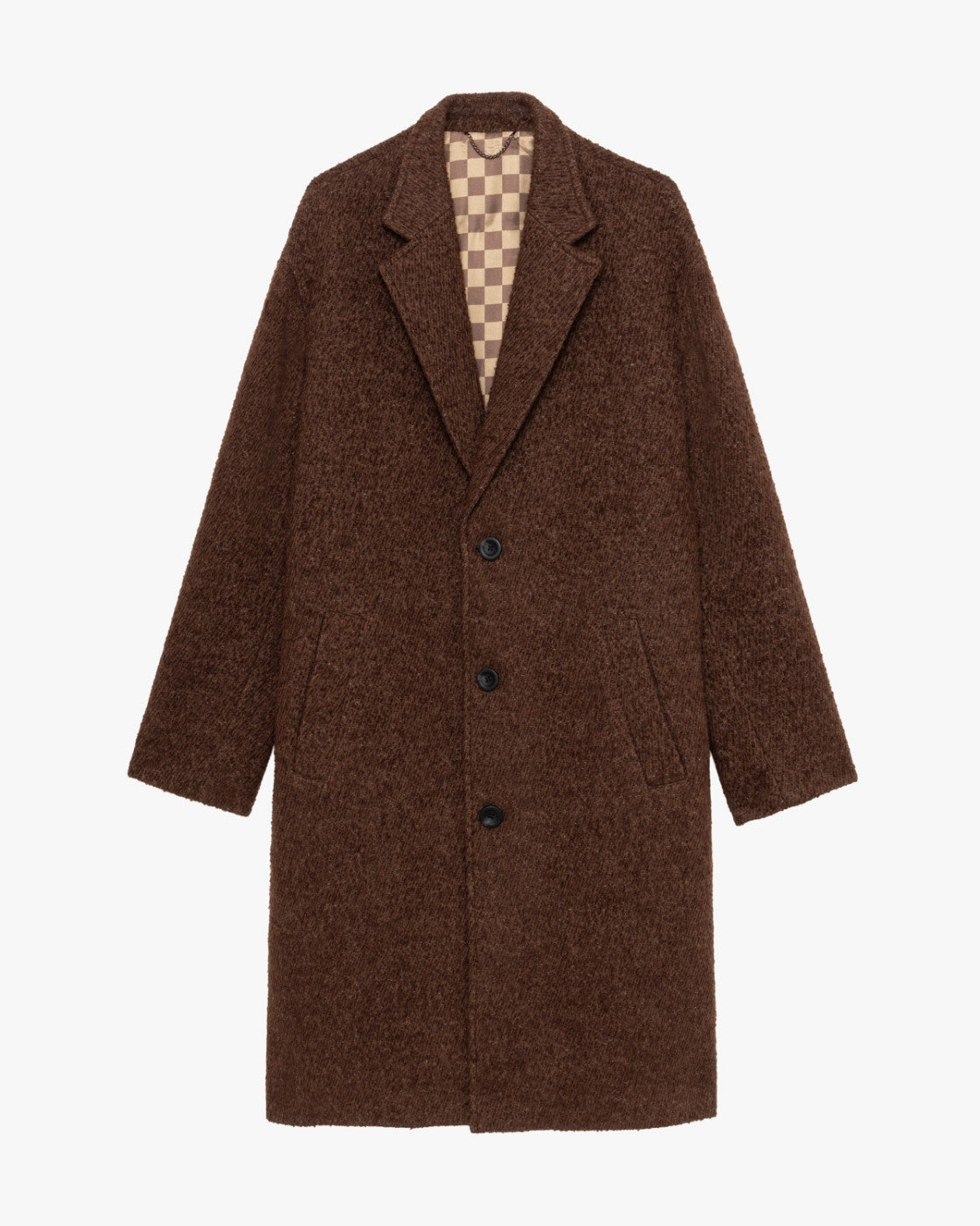 Gianni Lupo Cappotto Monopetto Oversize Marrone