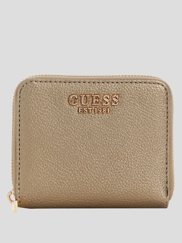 Guess Portafoglio Piccolo e Sottile Linea Laurel  Scritta Logo