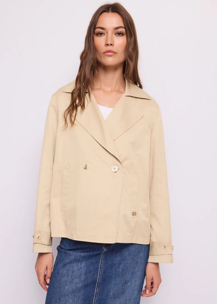 Gaudi Jeans Giacca Caban Doppiopetto Beige
