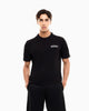 Armani EA7 T-shirt con Logo e Banda su Spalla in Jersey di Cotone