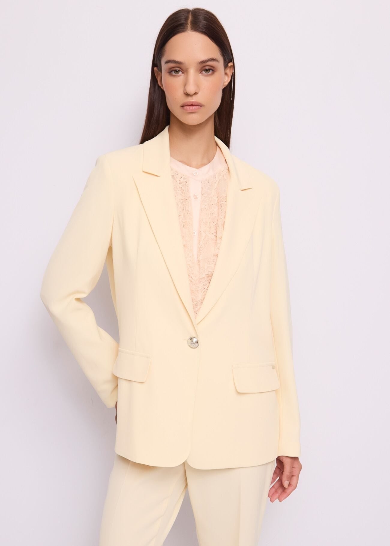 Gaudi Blazer Giallo con Revers a Lancia