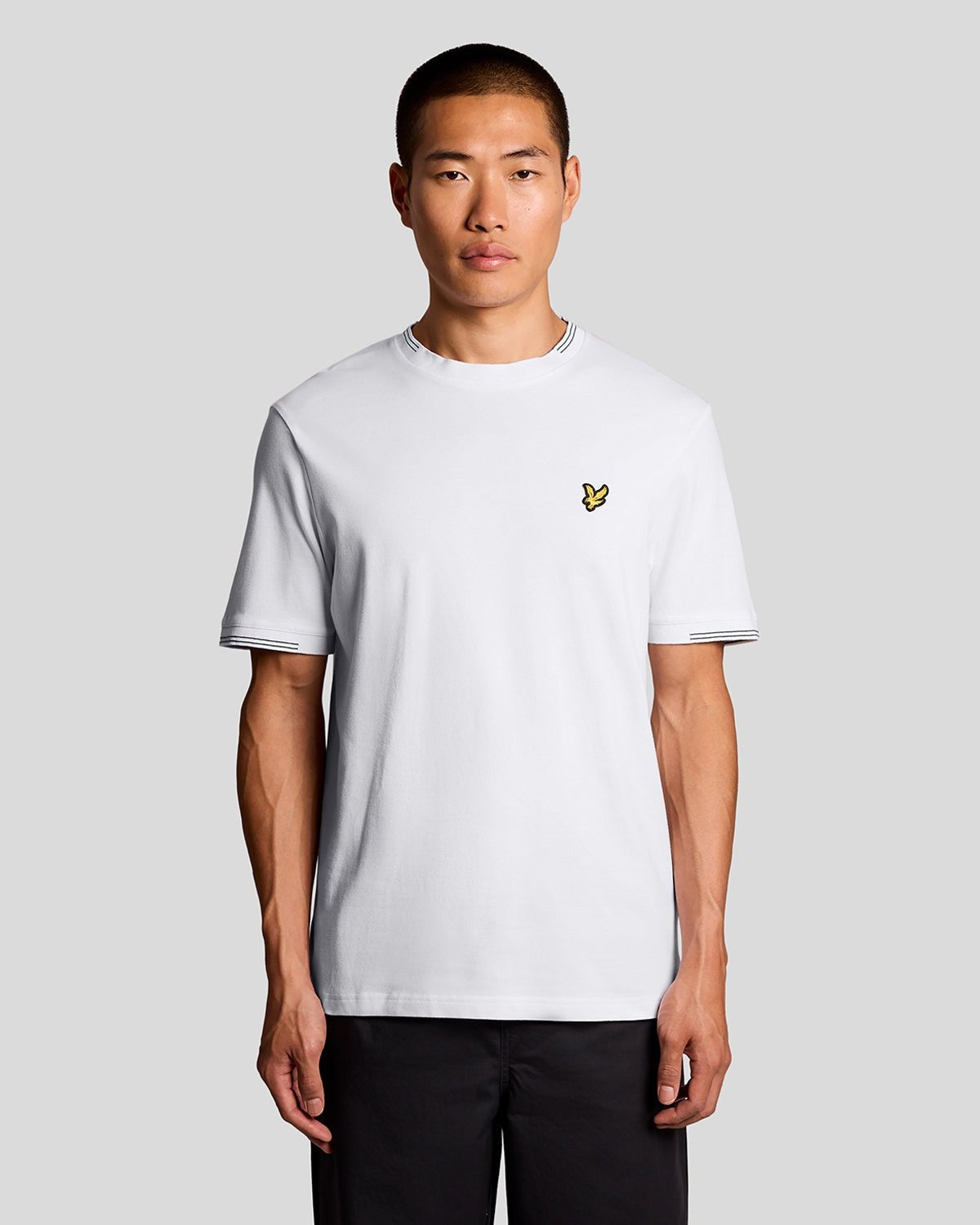 Lyle Scott T-shirt con Punte di Cotone Pregiato