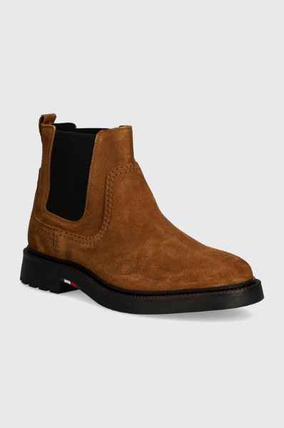 Tommy Hilfiger Stivaletto Light Hilfiger Suede Chelsea con Banda Elastica