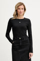 Calvin Klein Canotta Slim in Cotone a Coste con Stemma