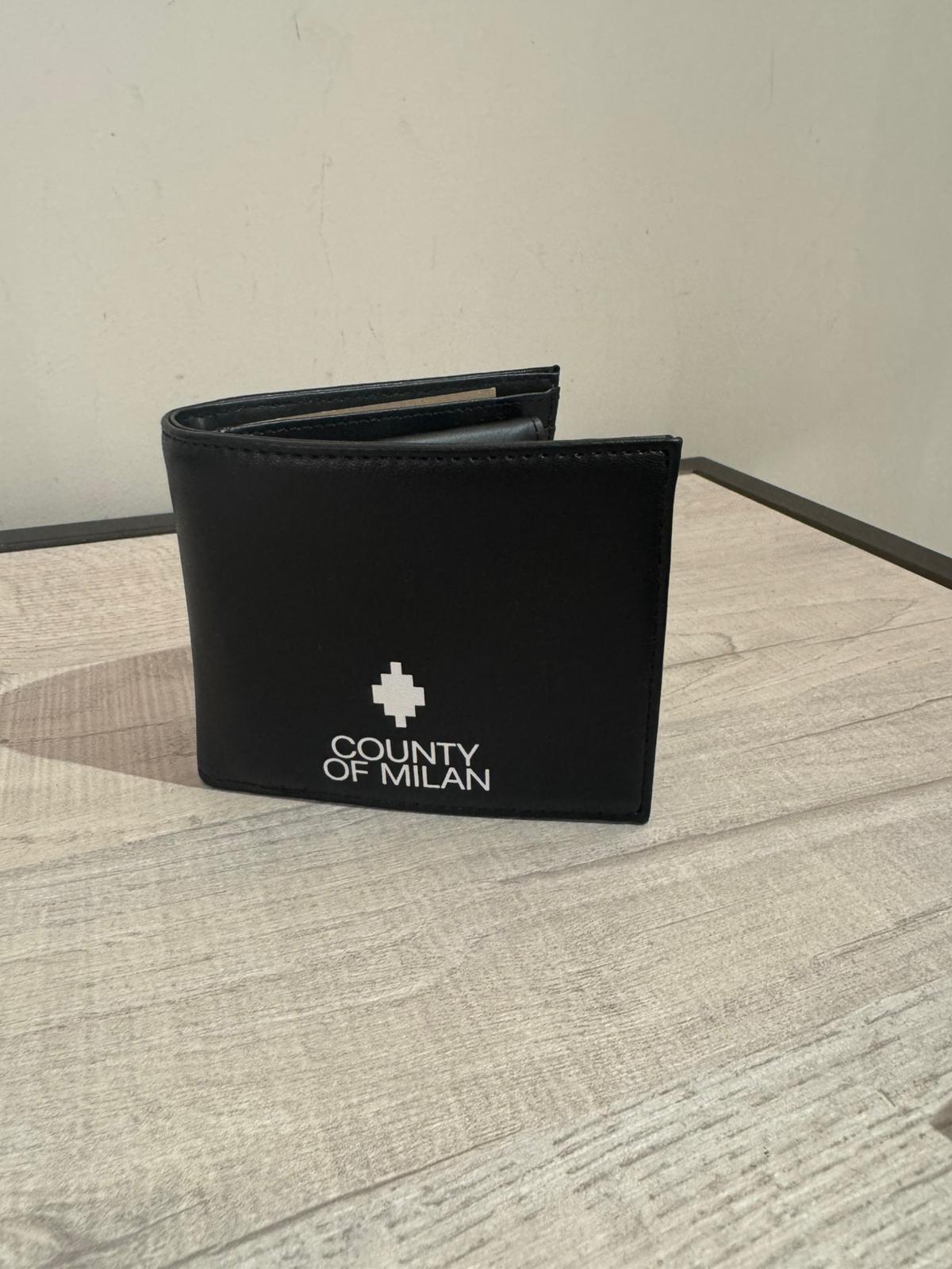 Marcelo Burlon Portafoglio in Ecoleather con Stampa Nero