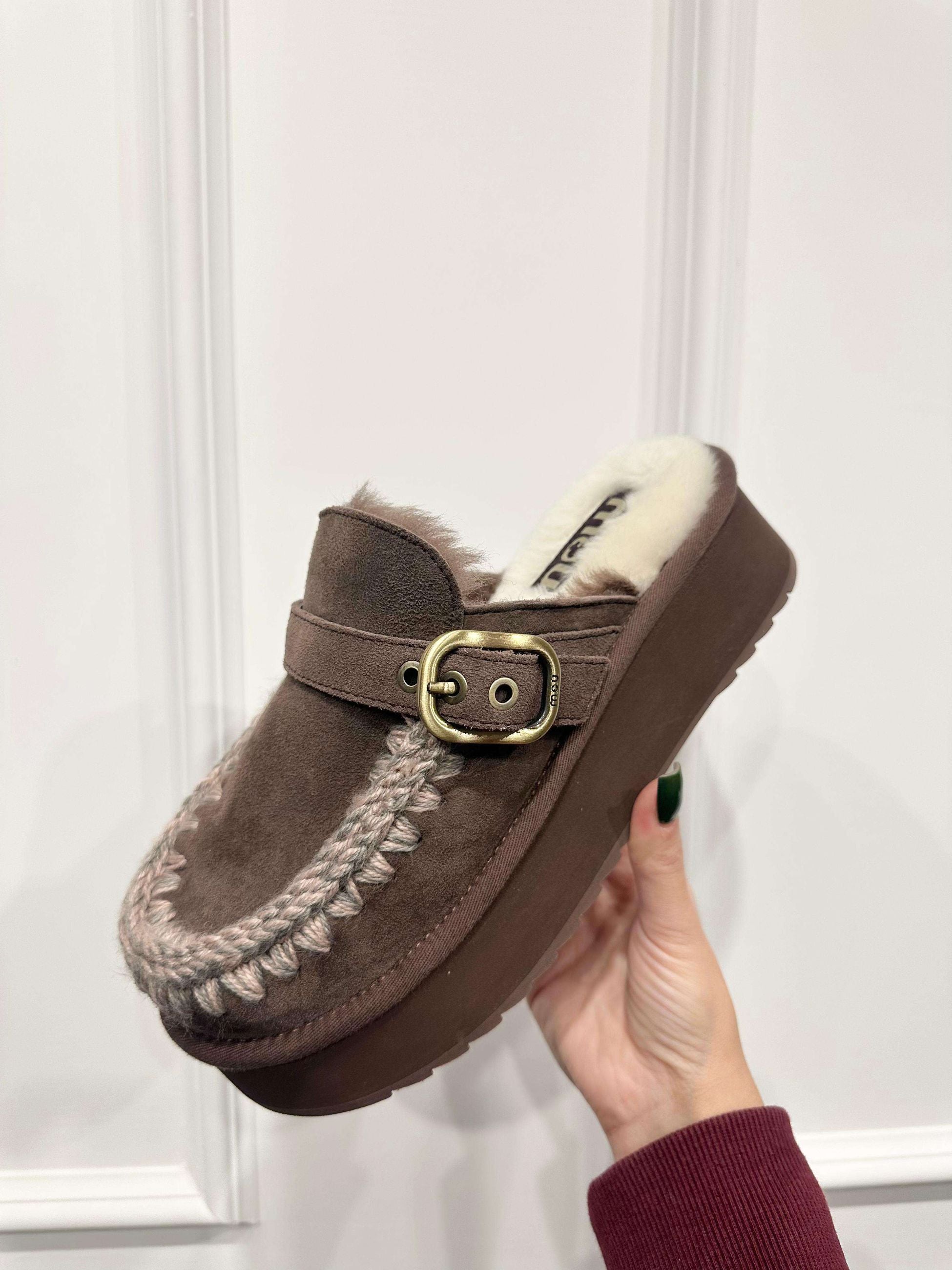 Mou Platform Clog Suede