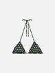 MC2 SAINT BARTH Top Bikini Sagittarius Triangolo con Stampa Paperelle Blù