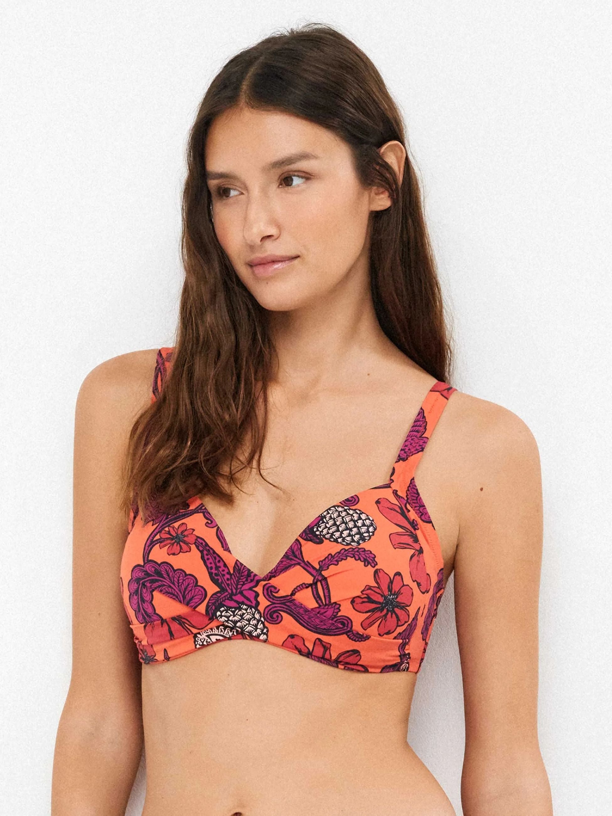 Gisela Top Bikini Push Up con Ferretto 
Arancio Viola