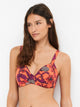 Gisela Top Bikini Push Up con Ferretto 
Arancio Viola