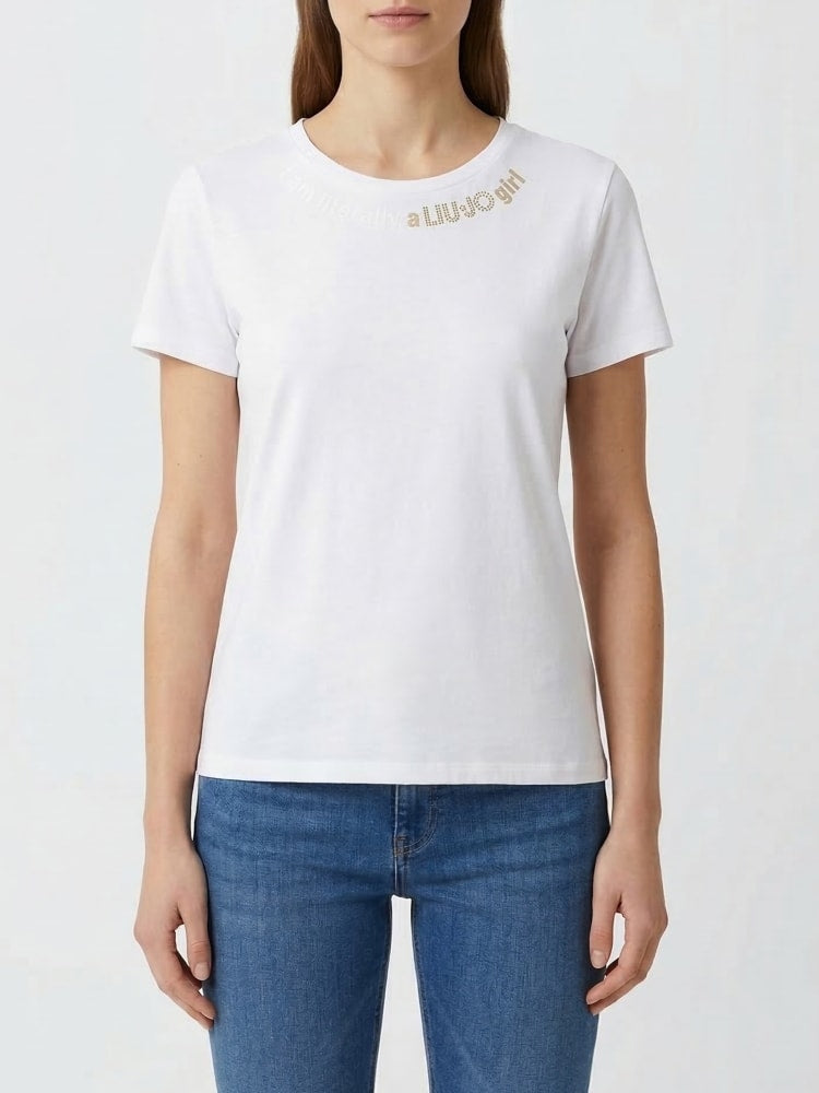 Liu Jo T-shirt Basic Liu Jo in Cotone Stretch
Bianco