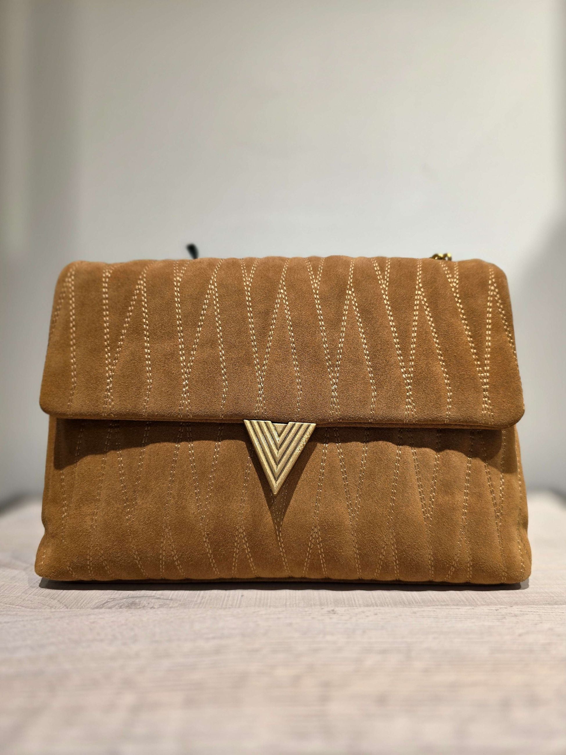 Vicolo Borsa Belleville Maxi a Tracolla Trapuntata Cuoio