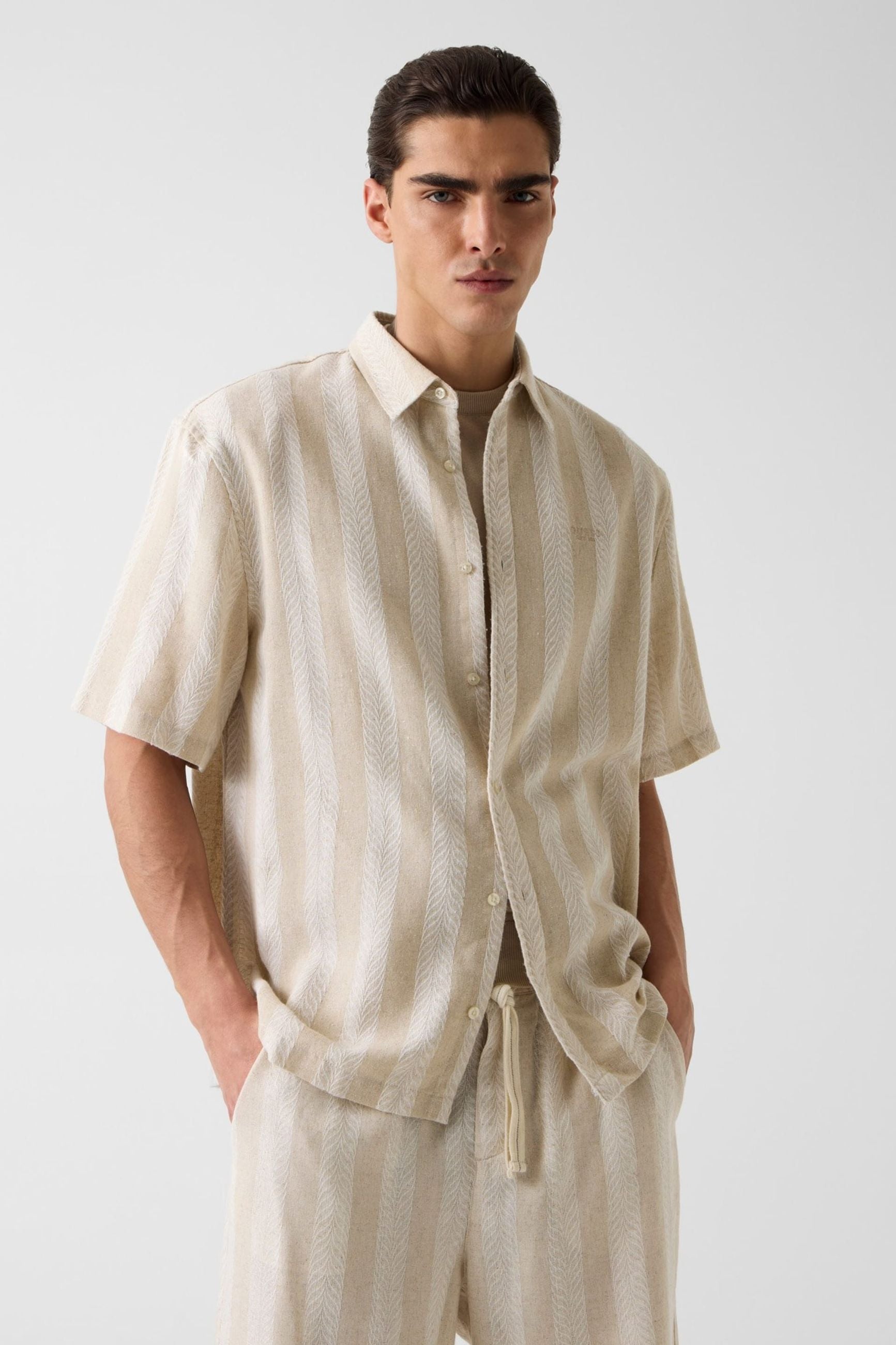 Guess Camicia Jaquard Beige
