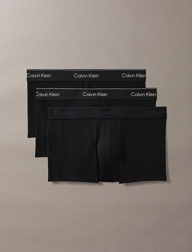 Calvin klein Boxer Vita Bassa in Confezione da 3 - Icon Cotton Stretch Nero