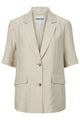 Pieces Giacca in Misto Lino Beige