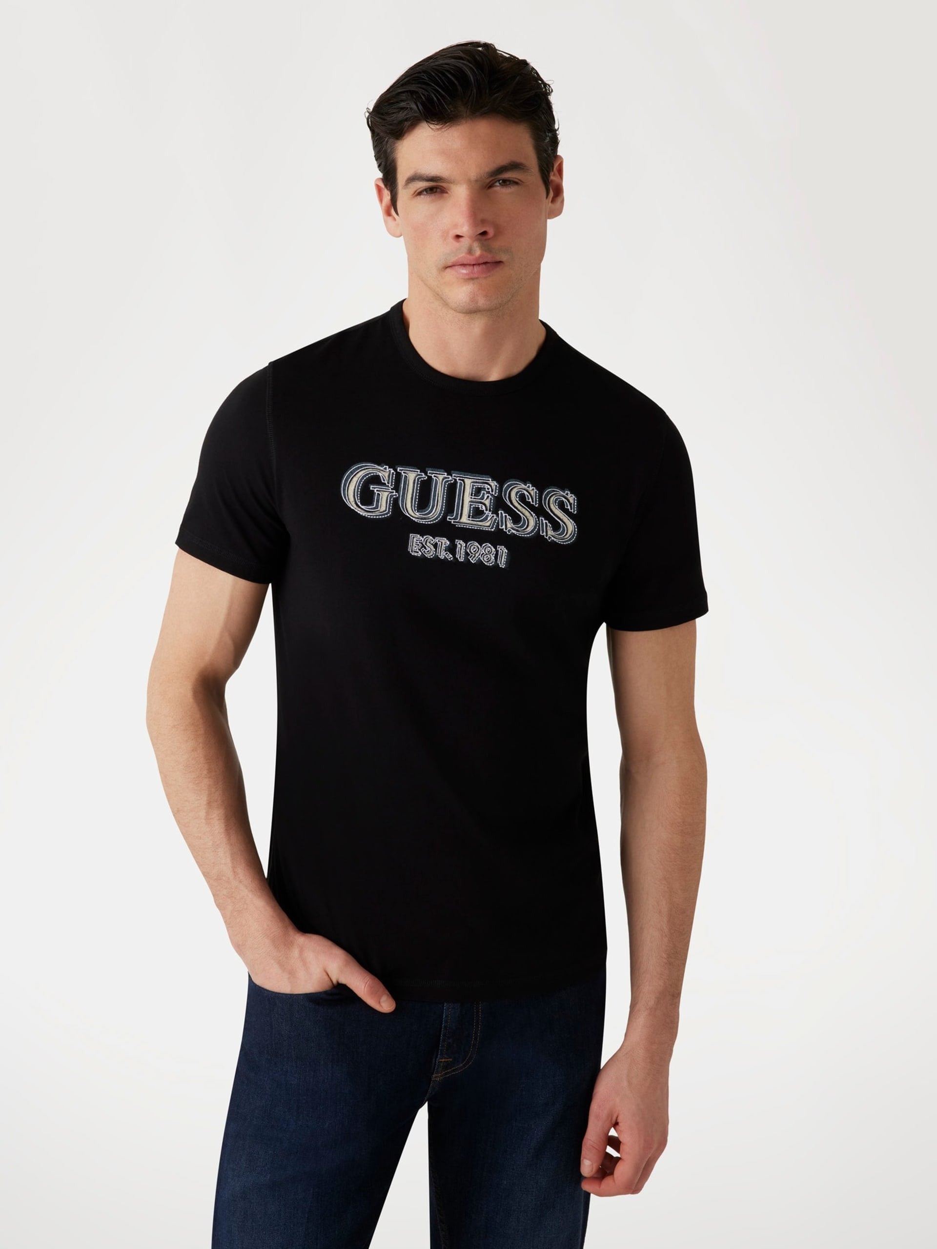Guess T-shirt Logo Fontale