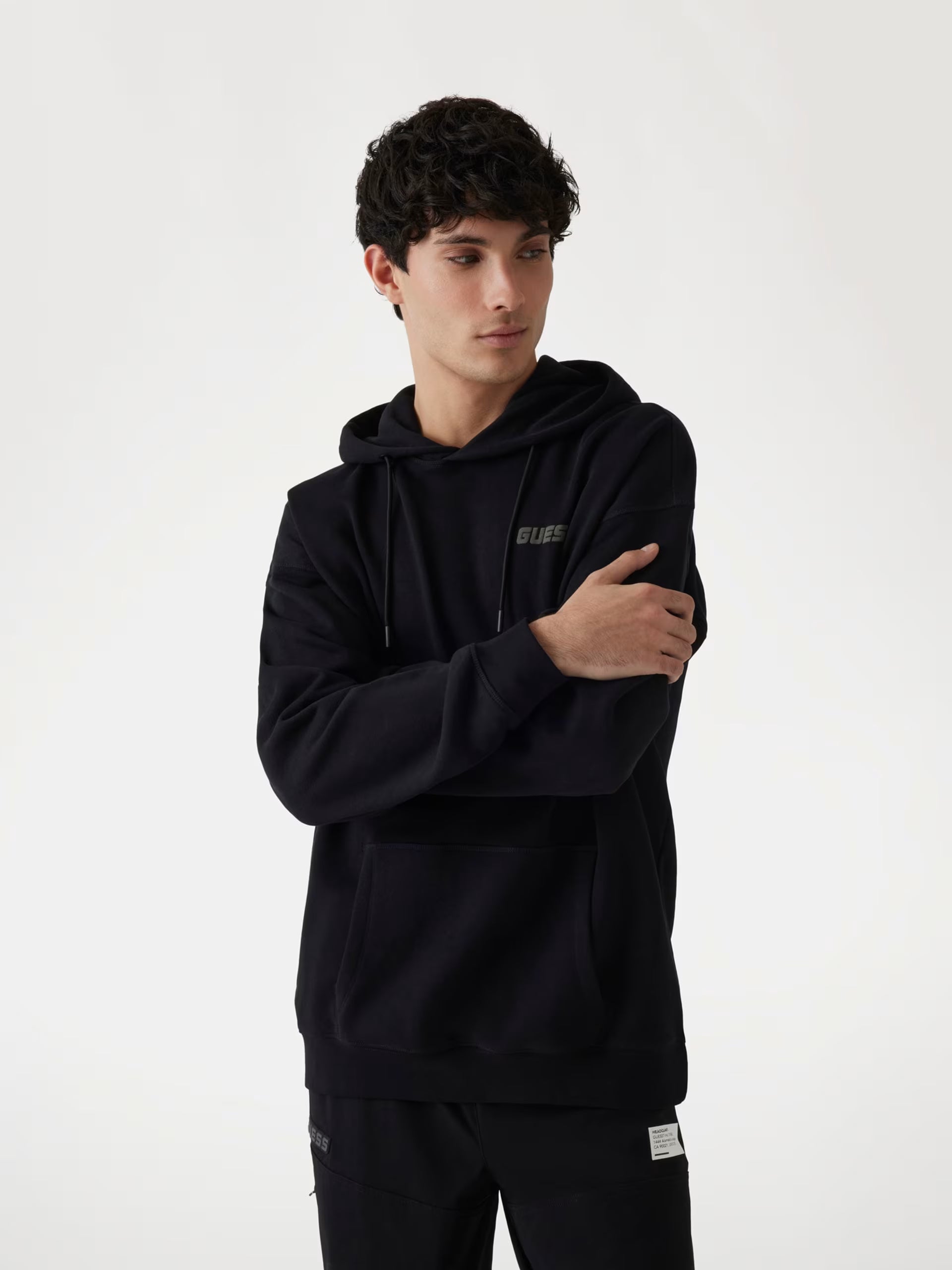 Guess Felpa con Cappuccio e Logo