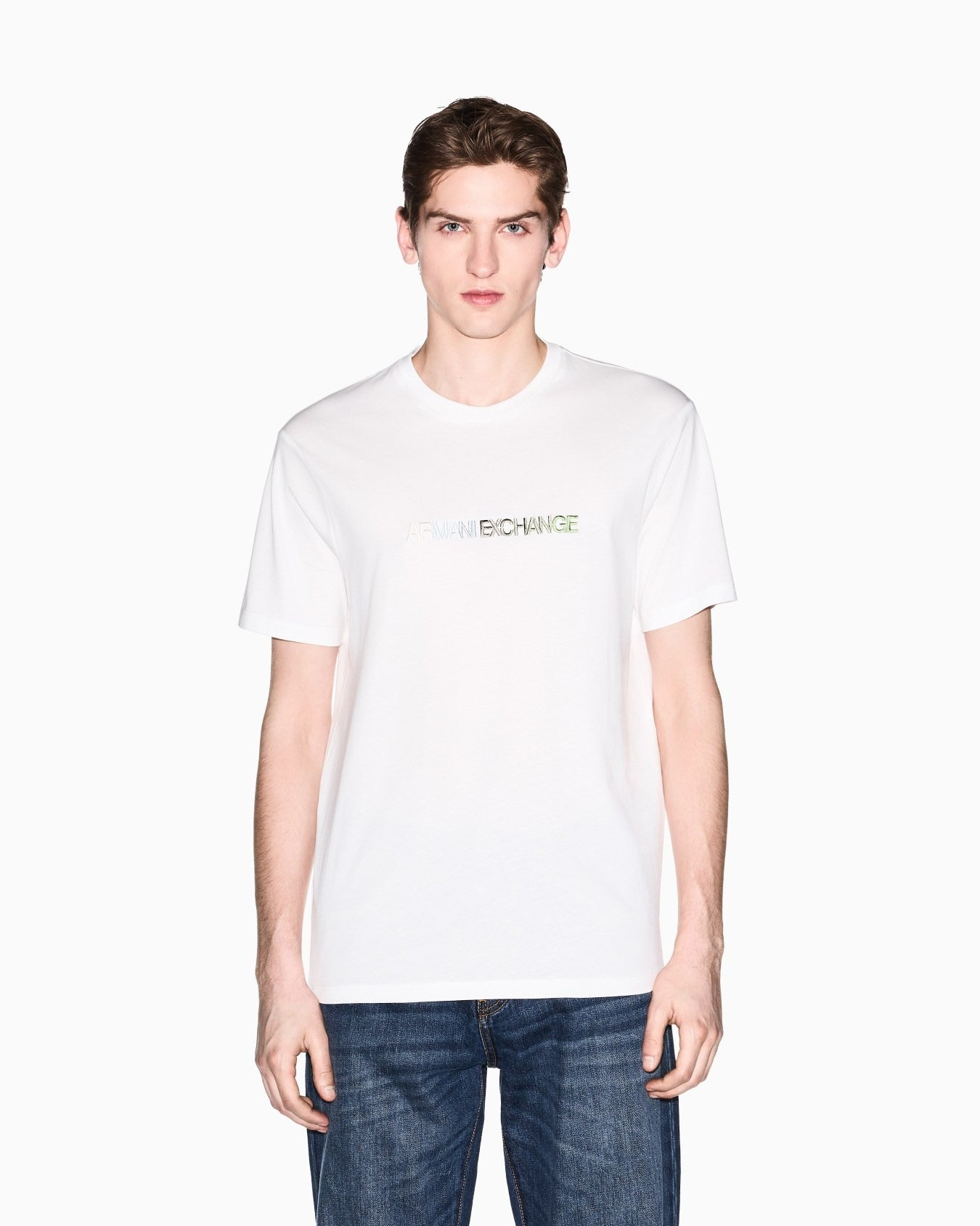 Armani Exchange T-shirt Slim Fit in Cotone