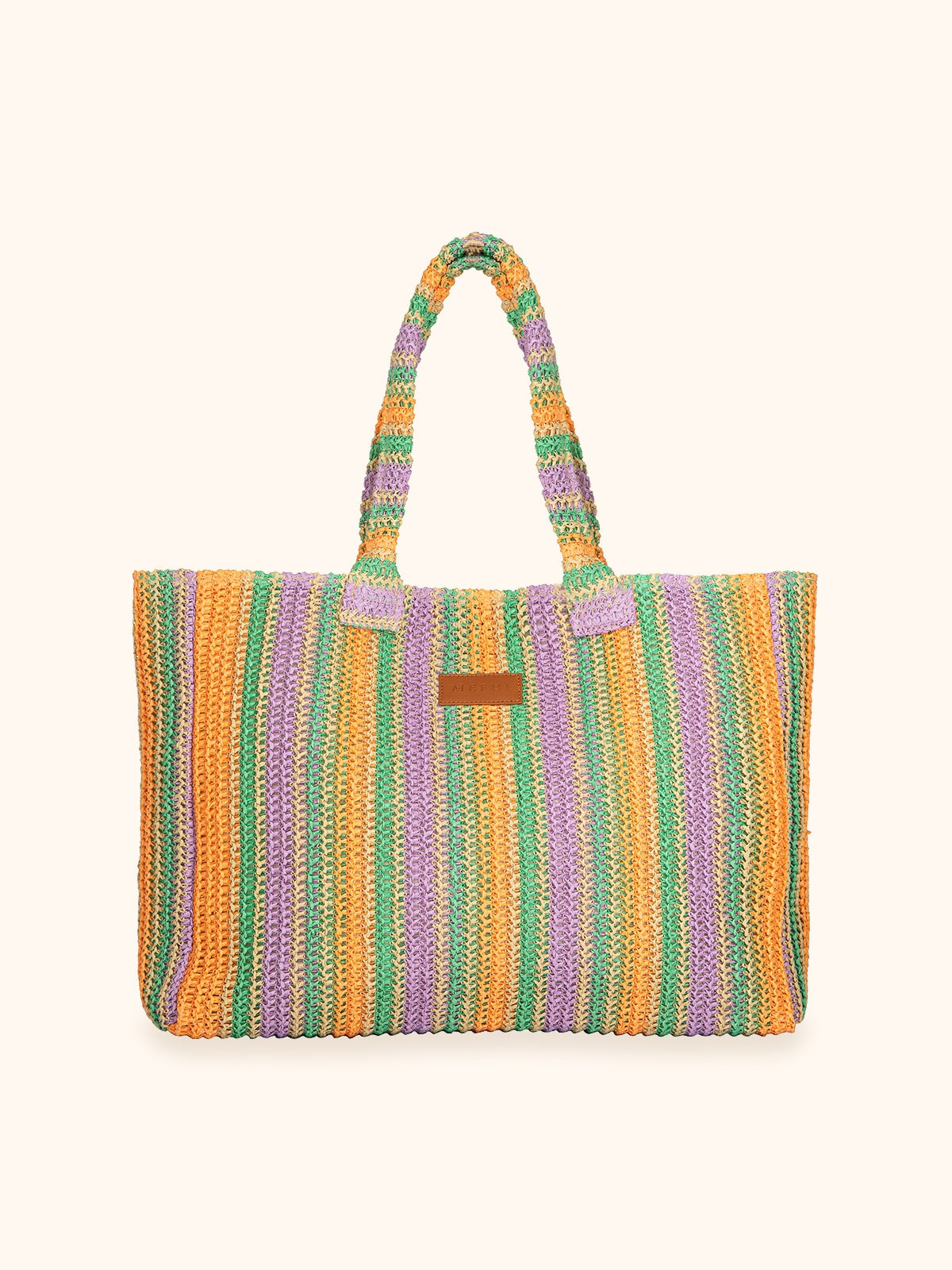 Me fui Maxi Borsa in Rafia Rosso