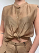 Le Streghe Camicia con Nodo Davanti
Marrone