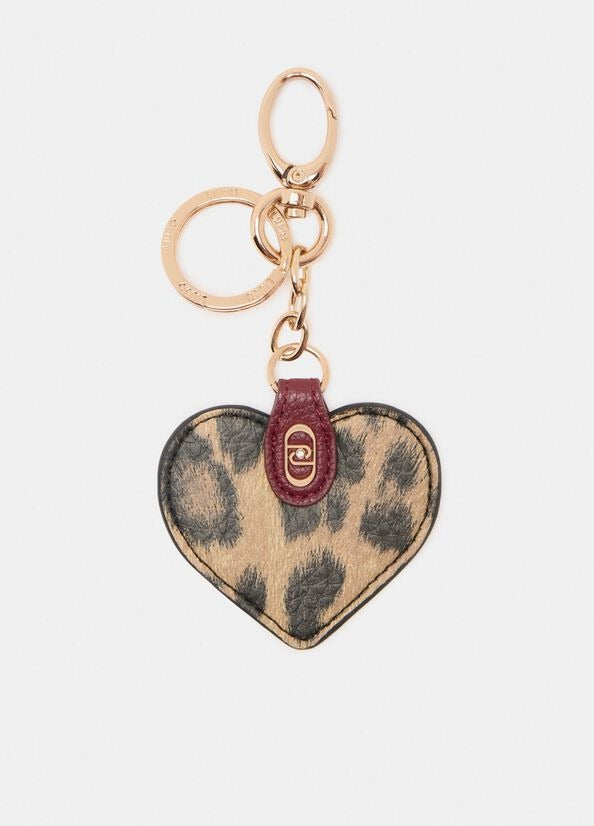 Liu Jo Portachiavi con Cuore Animalier Marrone