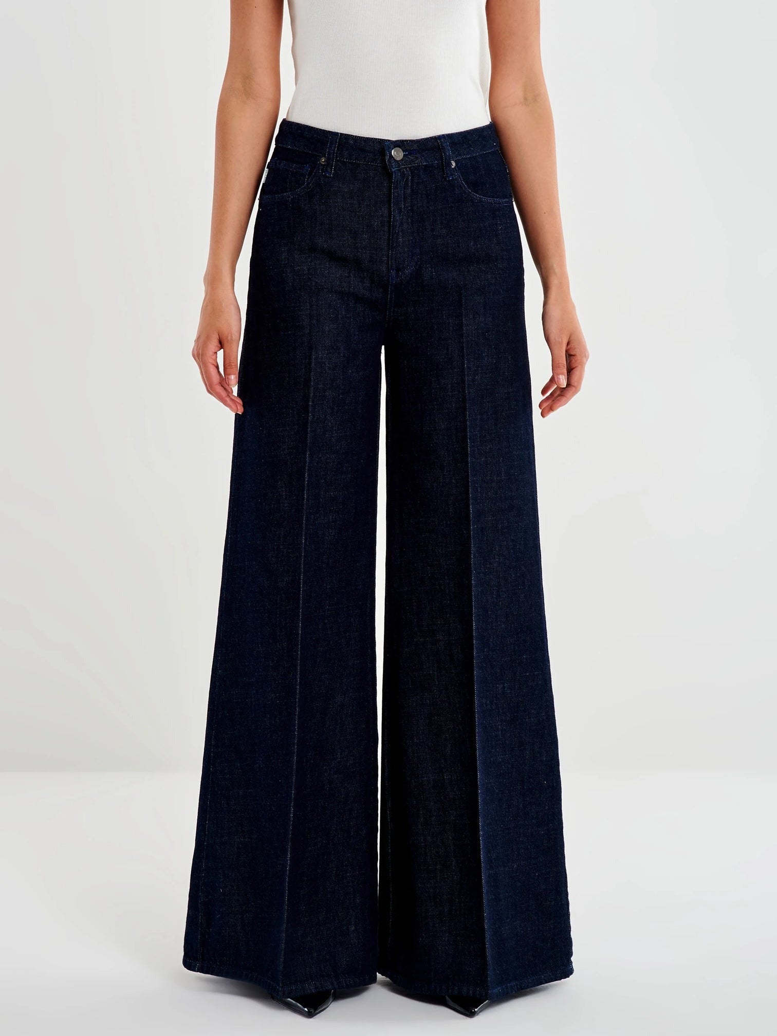 Vicolo Jeans Modello Palazzo Vita Alta Blu