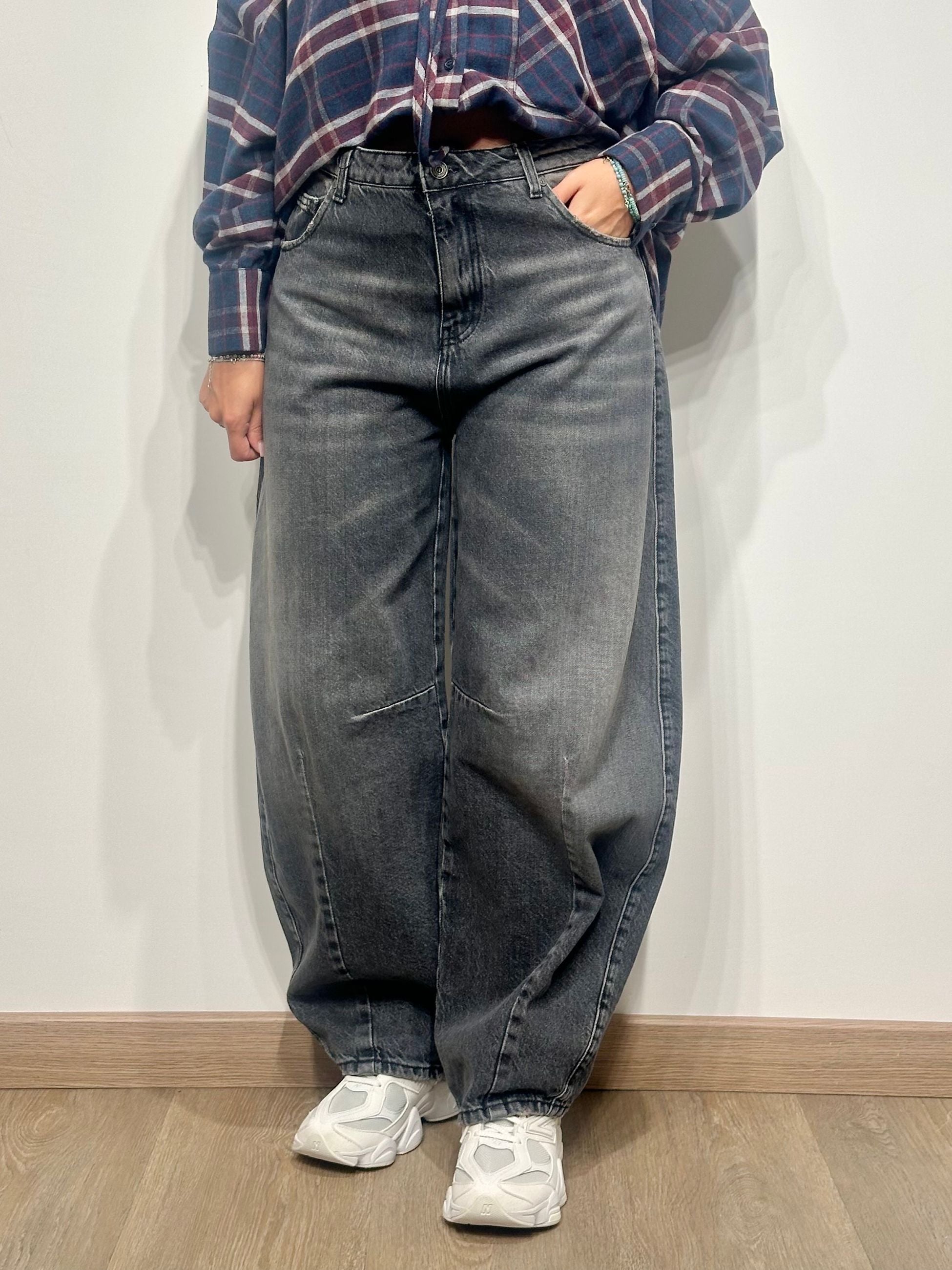 Dixie Jeans Barrel Scolorito Nero