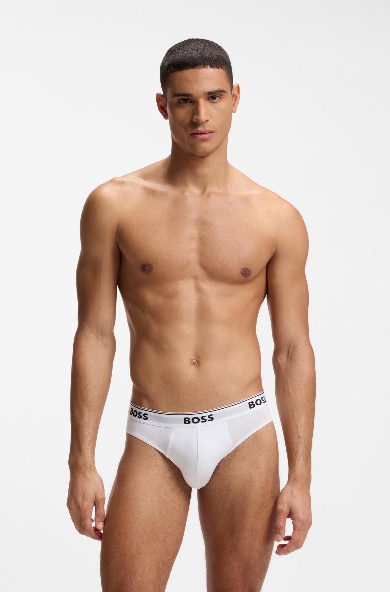 Hugo Boss Slip in Cotone Elasticizzato in Confezione da Tre