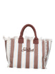 MC2 SAINT BARTH Borsa Vanity Regula in Canvas 
Con Righe Verticali