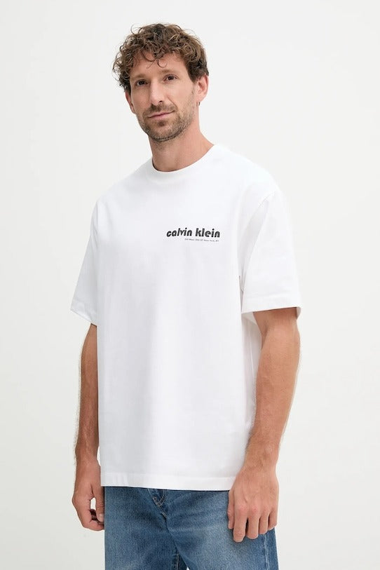 Calvin Klein Jeans T-shirt con Logo Tagli Relaxed
Bianco