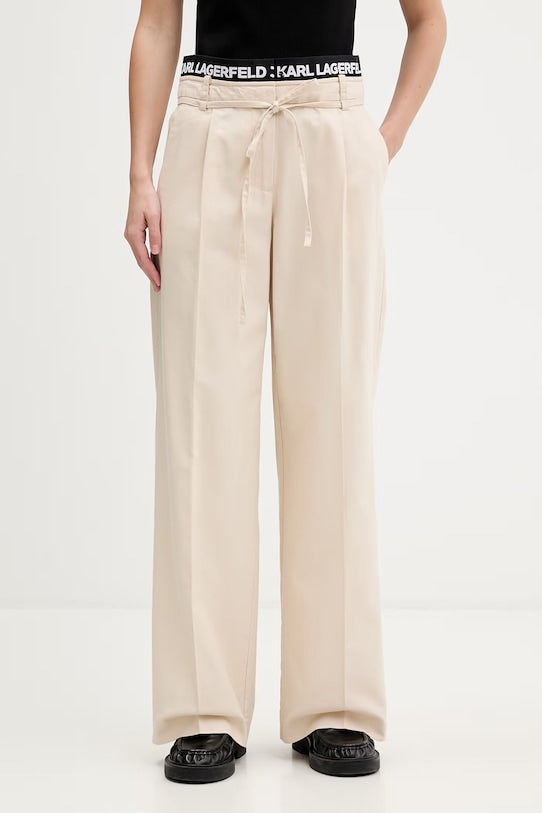 Karl Lagerfeld Jeans Pantalone in Cotone Beige