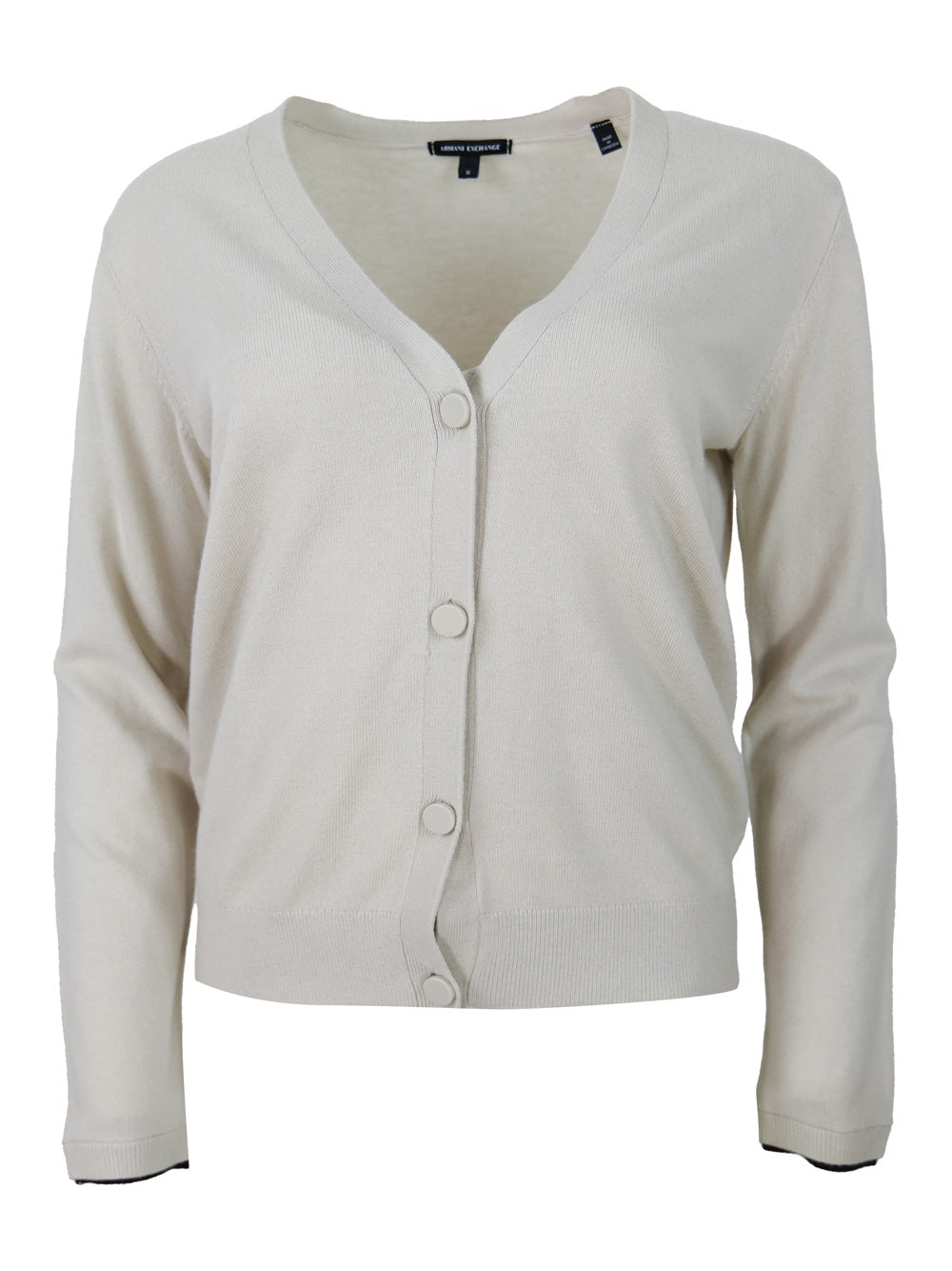 Armani Exchange Cardigan con Bottoni Beige