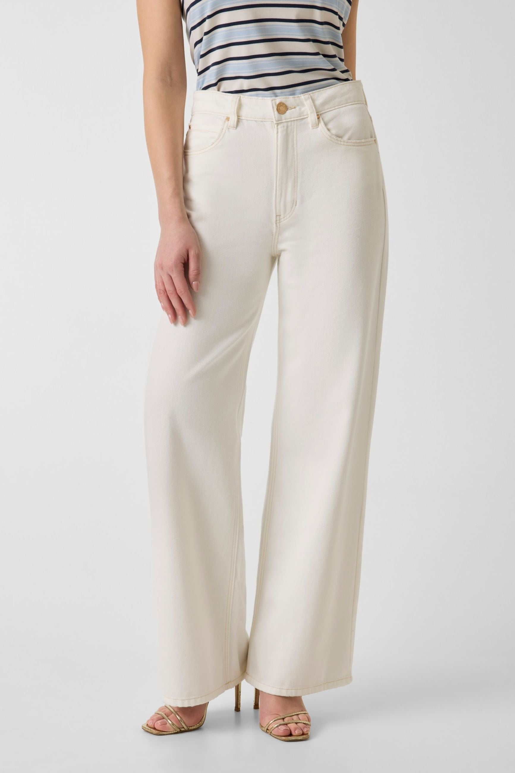 Guess Jeans  Vita Alta Modello Palazzo Beige