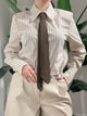 Haveone Camicia a Righe con Cravatta
Beige