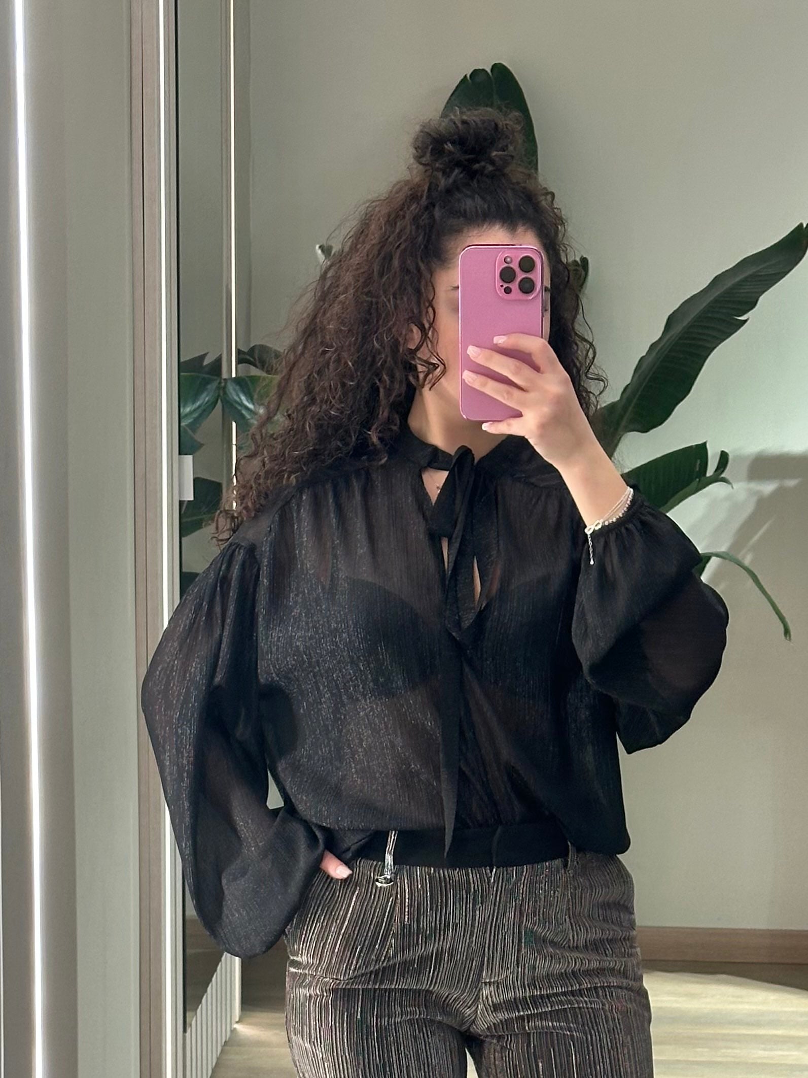 Gaelle Camicia Collo Coreana Nero