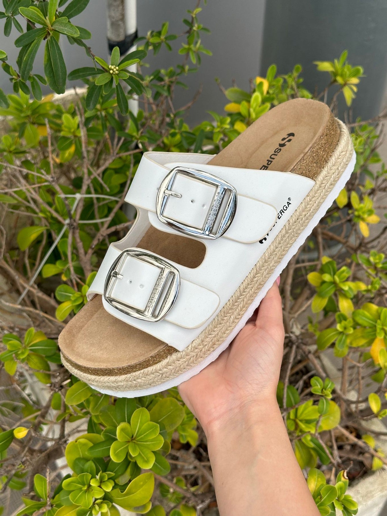 Superga Ciabatta con Doppia Fascia con Platfrom