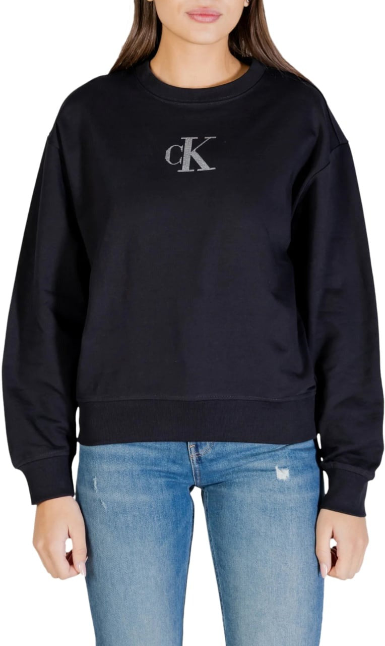 Calvin Klein Felpa con Monogramma sul Davanti
Nero